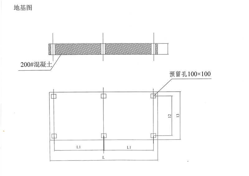 恒壓變頻供水設備地基圖