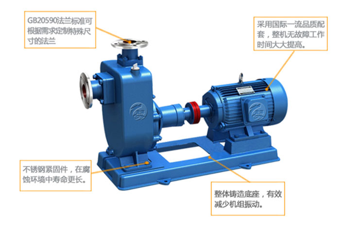 ZX清水自吸泵產品結構特點圖